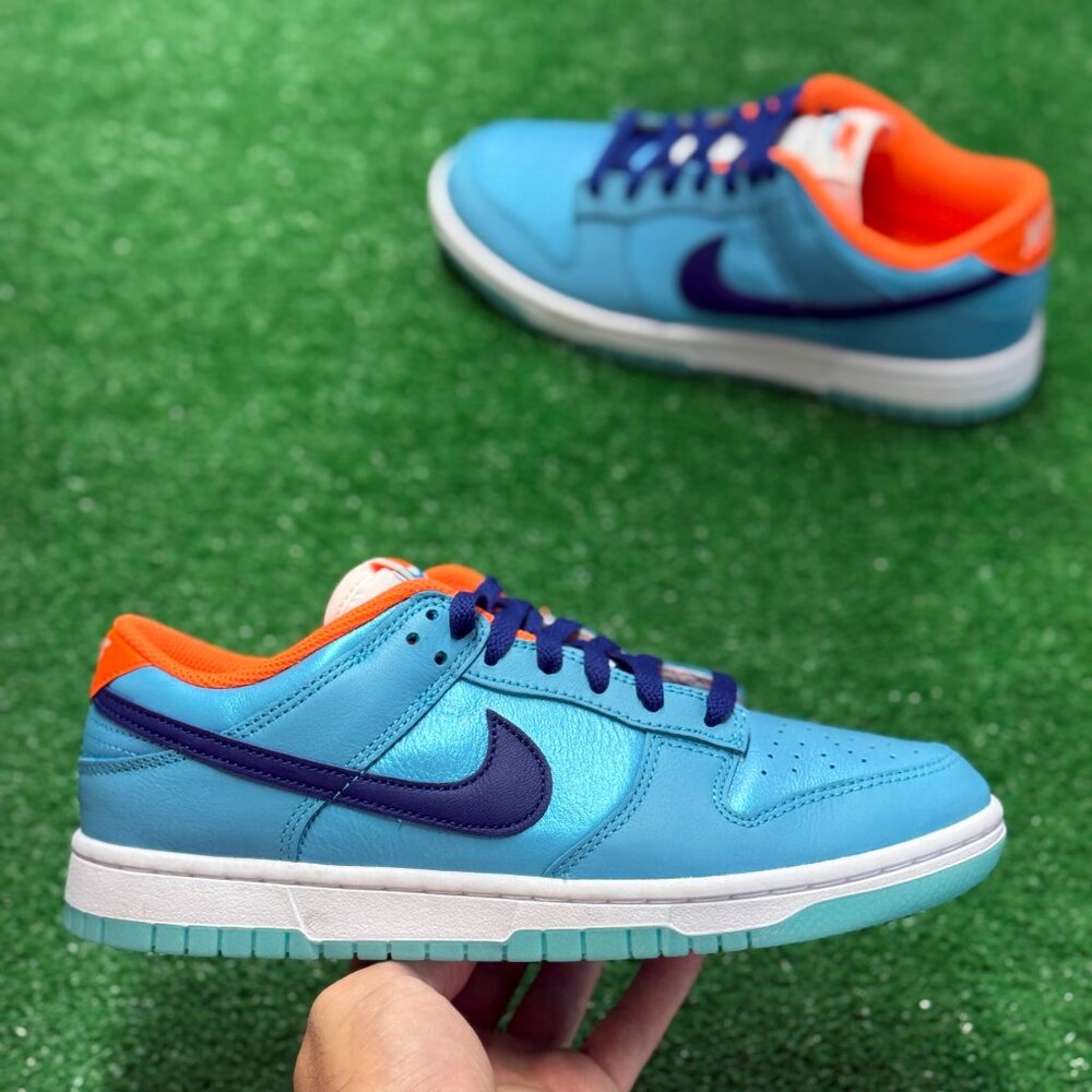 Nike Dunk Low SE Baltic Blue Total Orange Mens Shoes HQ1538-416 NEW Size 9.5